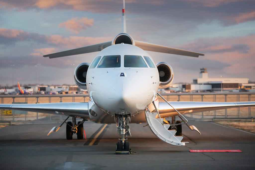 Private Jet on the tarmac