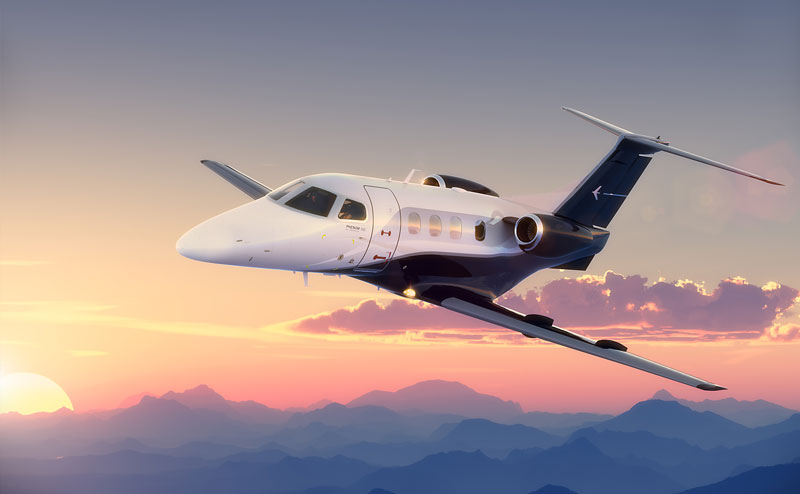 Phenom 100E private jet charter'