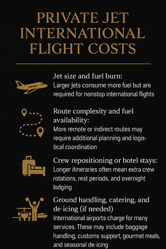 Private Jet International Flight Costs