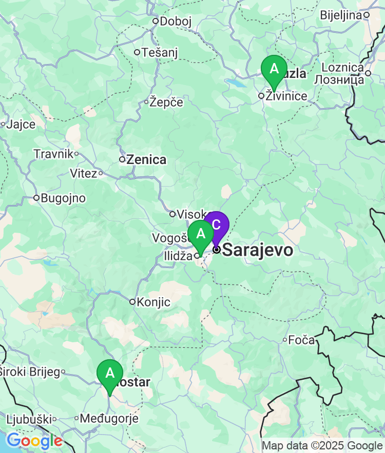 Sarajevo, Bosnia and Herzegovina Available Airport Options